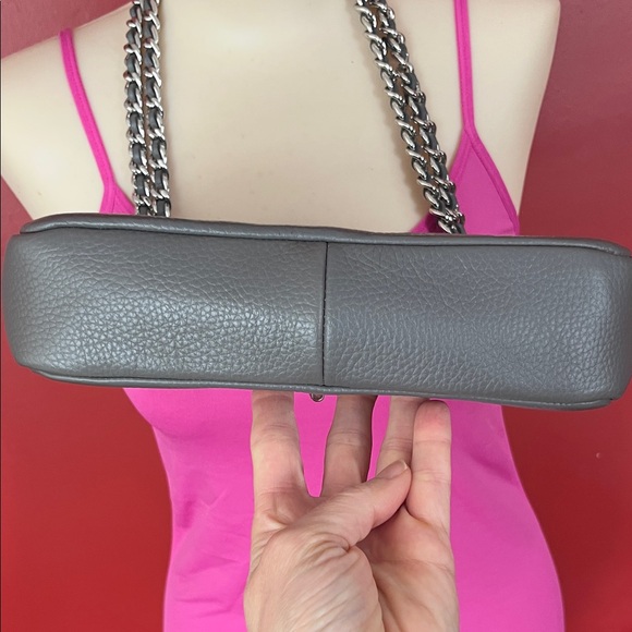 Like new Karl Lagerfeld Gray Quilted Bag with Chain - Picture 7 of 16